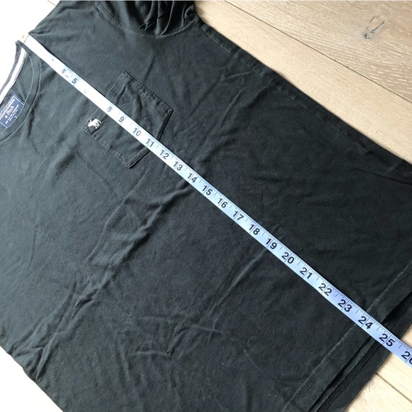 Abercrombie & Fitch Logo Embroidered Pocket T Shirt in Black Men’s Size S - Picture 8 of 8